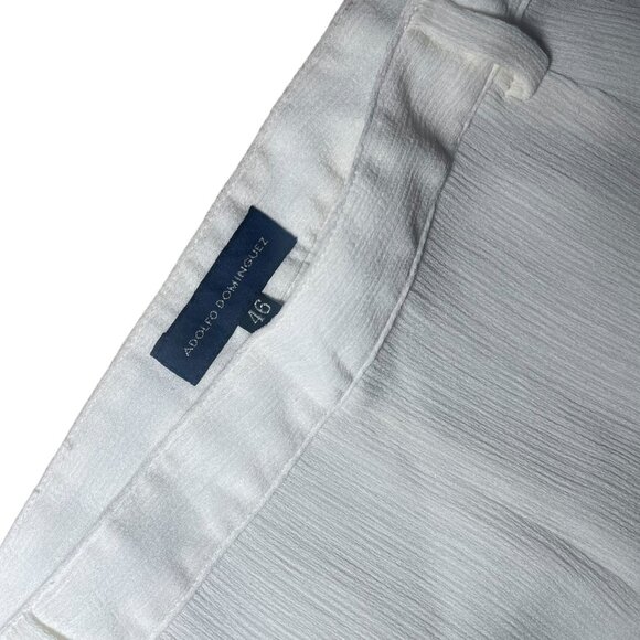 Adolfo Dominguez White High Waist Wide Leg Pants Size 46 - Picture 4 of 7